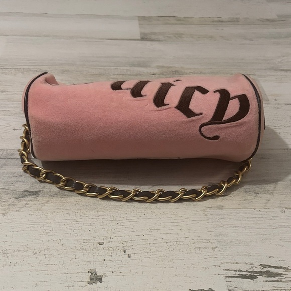 Vintage Juicy Couture Pink Suede Barrel Shoulder bag - Picture 10 of 16